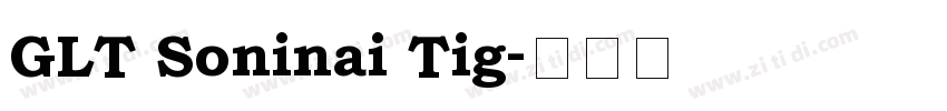 GLT Soninai Tig字体转换